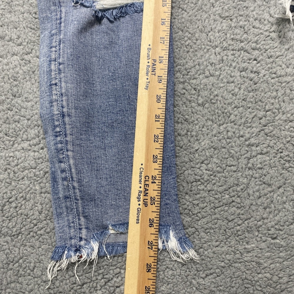 Silver Jeans Sam Boyfriend Women 26x27 Blue Denim Mid Rise Distressed Grunge - Picture 11 of 11
